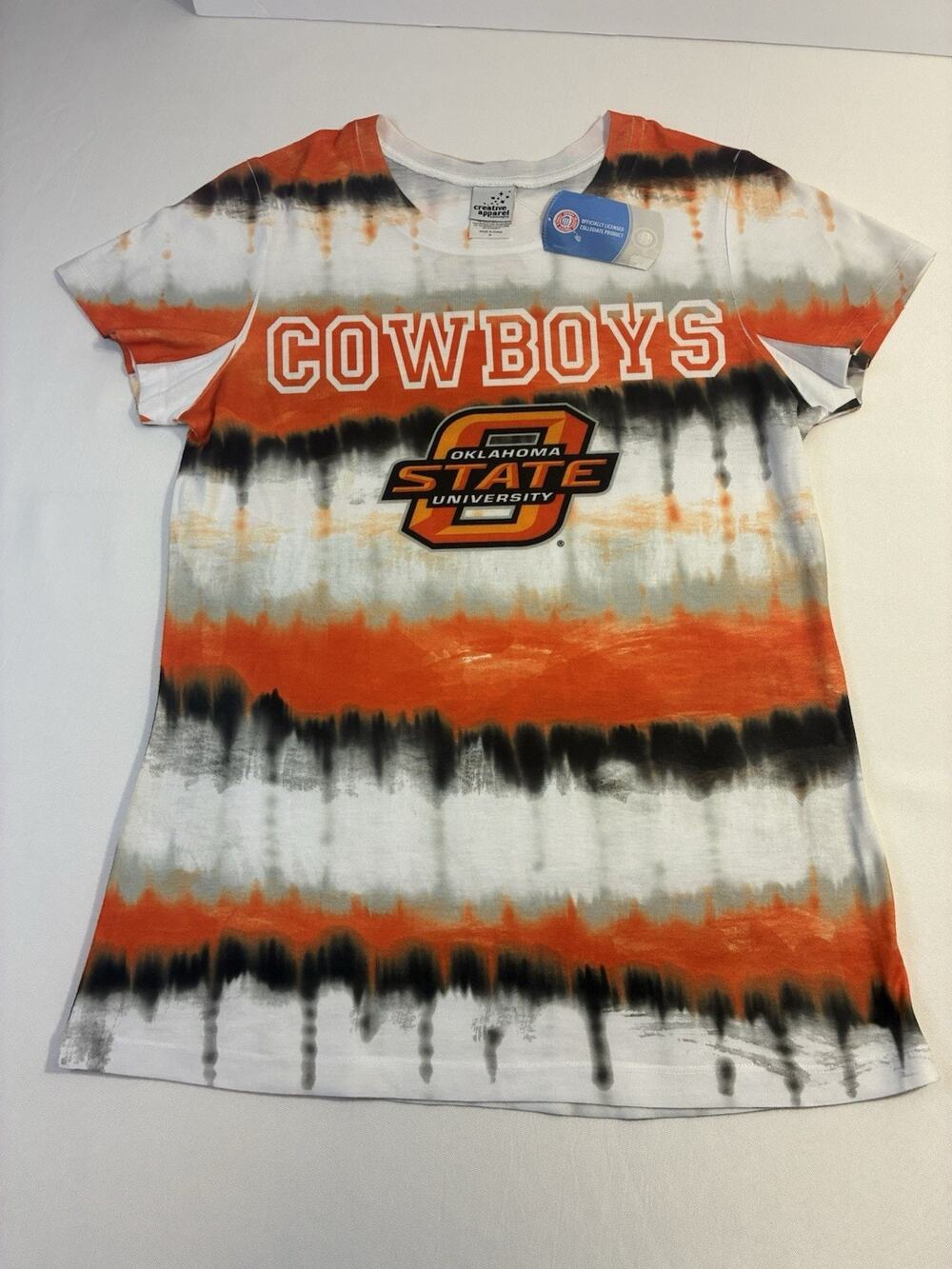 Oklahoma State Cowboys Tie Dye Tee Women's M NWT NCAA College Shirt